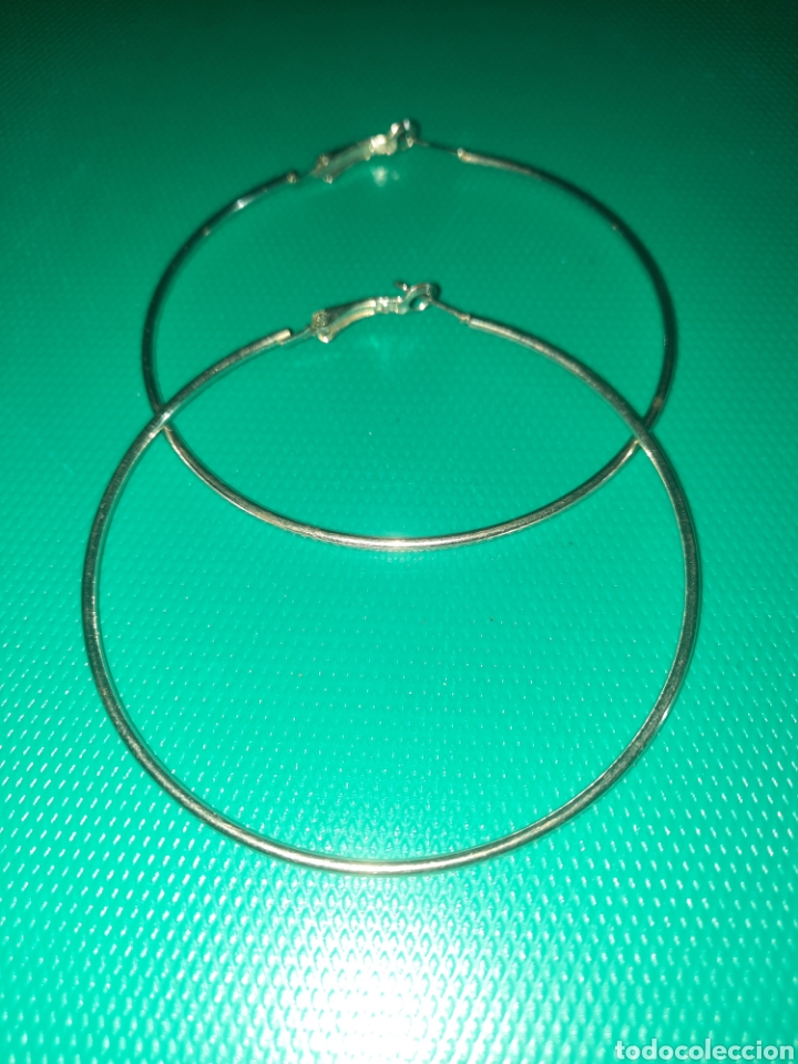 Vintage: PENDIENTES DE ARO VINTAGE DE 7 CM DE DI&Aacute;METRO - Foto 1