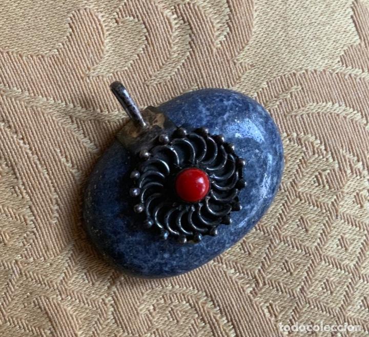Vintage: COLGANTE LAPISLAZULI Y PLATA CONTRASTADA - Foto 11