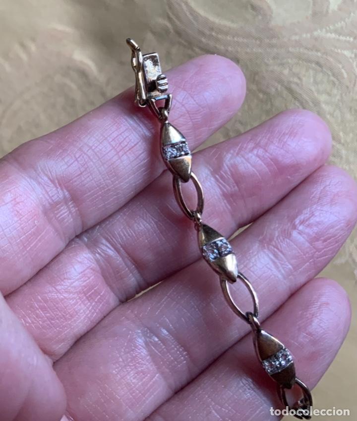Vintage: PULSERA PLATA CONTRASTADA 925 SOBREDORADA - Foto 6