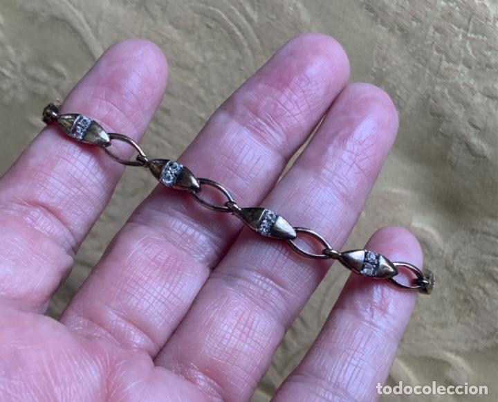 Vintage: PULSERA PLATA CONTRASTADA 925 SOBREDORADA - Foto 7