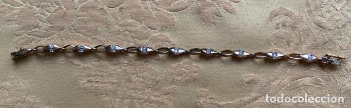 Vintage: PULSERA PLATA CONTRASTADA 925 SOBREDORADA - Foto 8