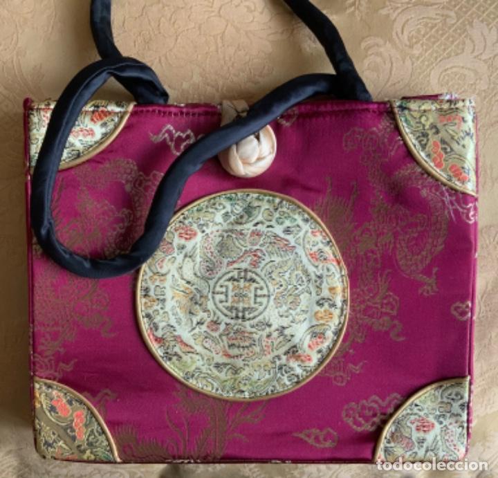 Vintage: BOLSO ORIENTAL, SEDA NATURAL - Foto 1
