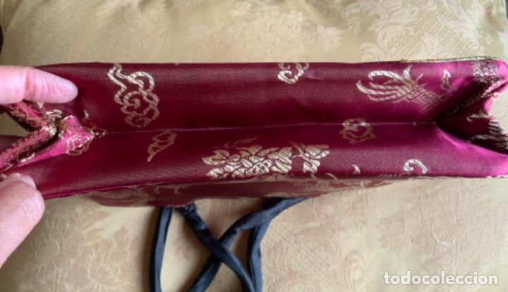 Vintage: BOLSO ORIENTAL, SEDA NATURAL - Foto 8