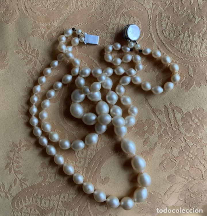 Vintage: COLLAR DOS VUELTAS DE PERLAS, A&Ntilde;OS 60 - Foto 3