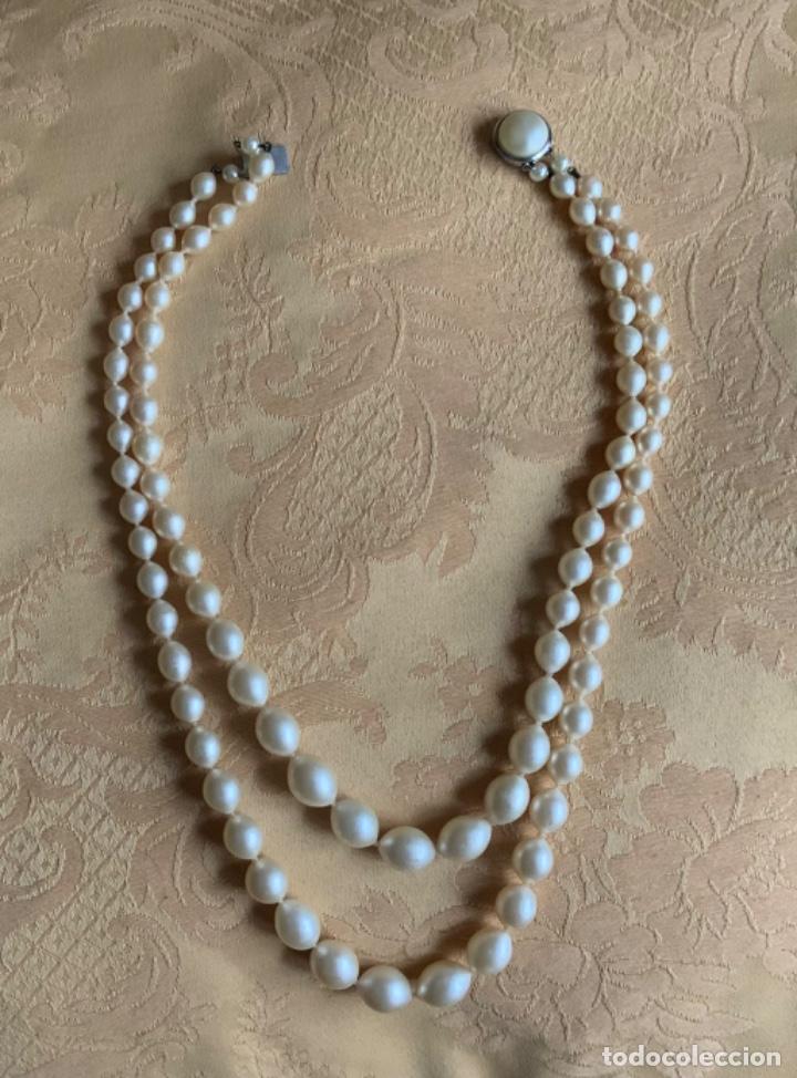 Vintage: COLLAR DOS VUELTAS DE PERLAS, A&Ntilde;OS 60 - Foto 4