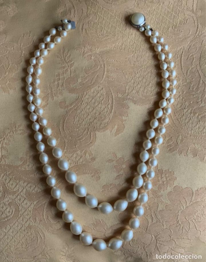 Vintage: COLLAR DOS VUELTAS DE PERLAS, A&Ntilde;OS 60 - Foto 7