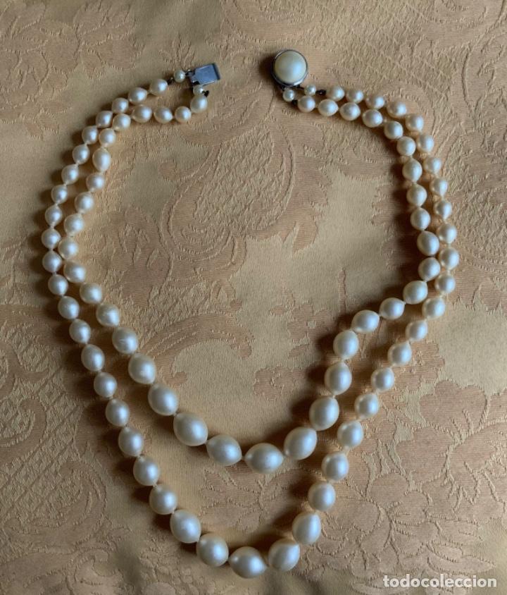 Vintage: COLLAR DOS VUELTAS DE PERLAS, A&Ntilde;OS 60 - Foto 8