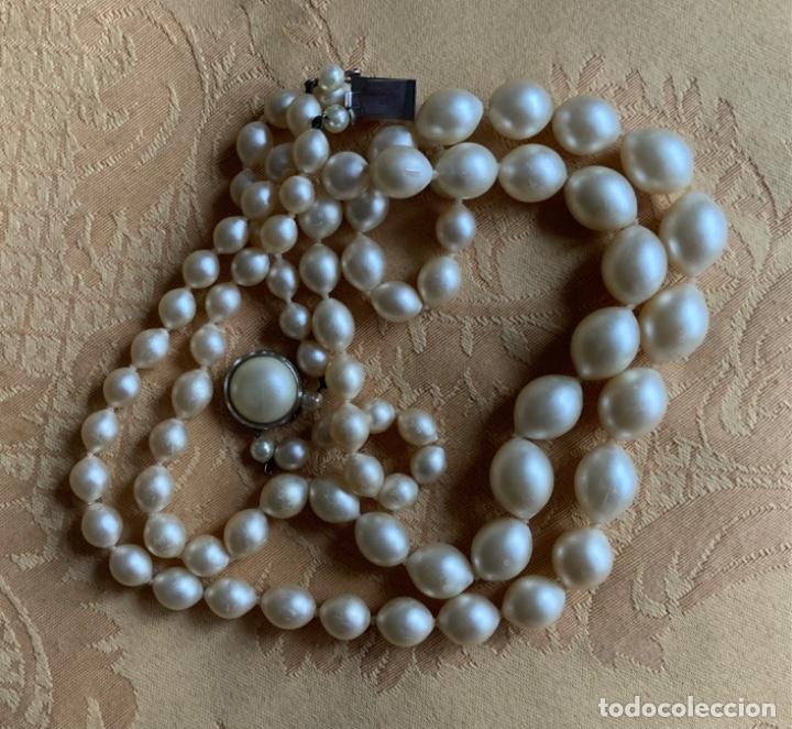 Vintage: COLLAR DOS VUELTAS DE PERLAS, A&Ntilde;OS 60 - Foto 10