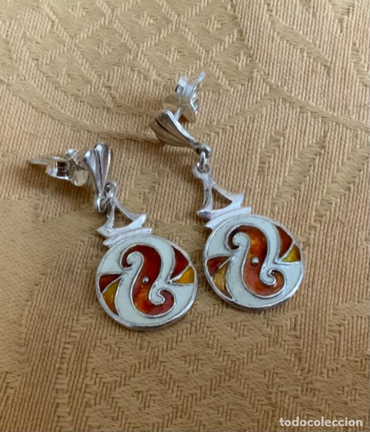 Vintage: PENDIENTES PLATA LEY 925 Y ESMALTE - Foto 3