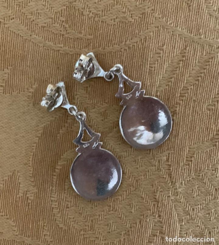 Vintage: PENDIENTES PLATA LEY 925 Y ESMALTE - Foto 8