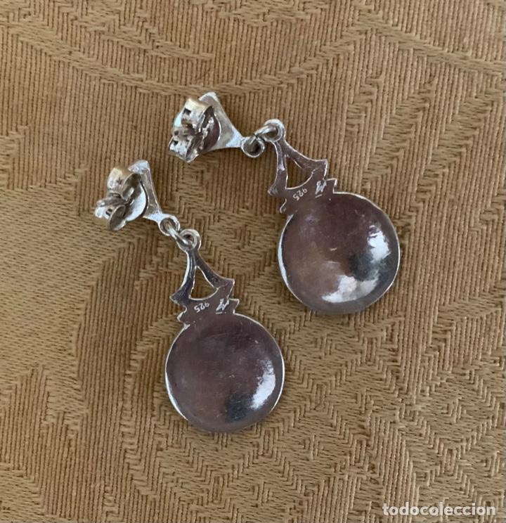 Vintage: PENDIENTES PLATA LEY 925 Y ESMALTE - Foto 9