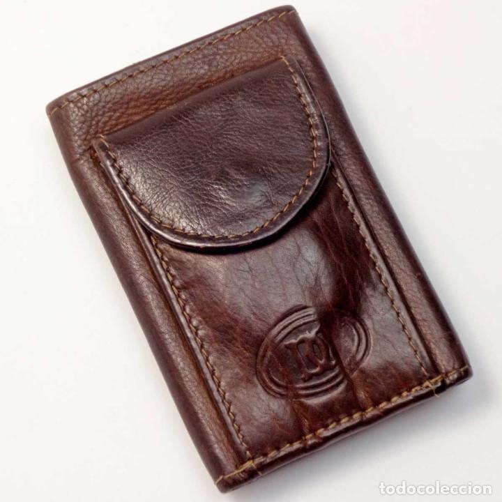 Vintage: MINI CARTERA BILLETERA CON LLAVERO. PIEL - Foto 1