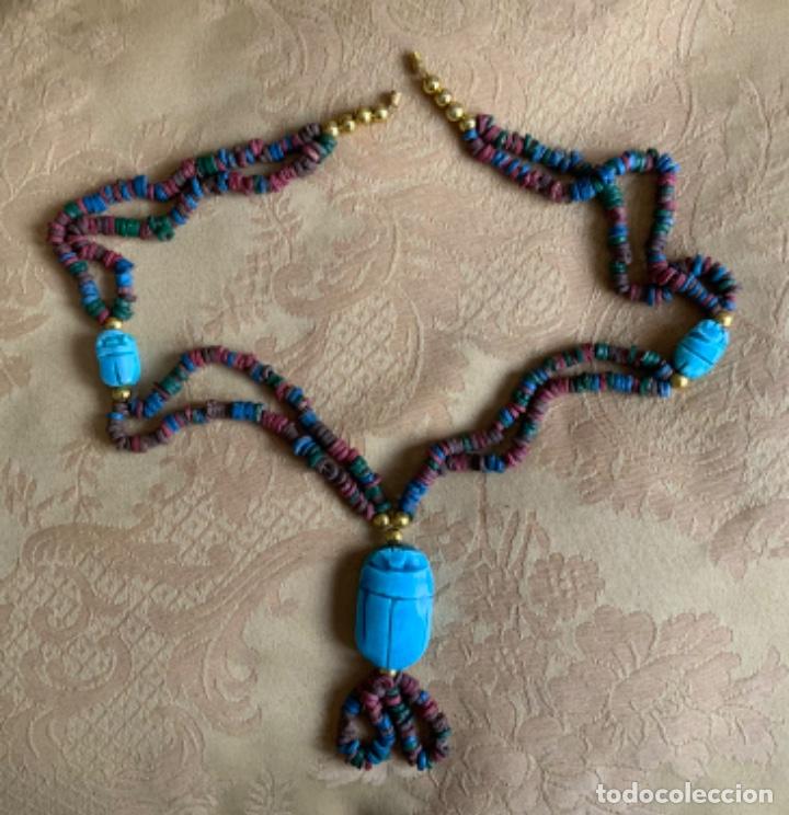 Vintage: COLLAR EGIPCIO, ESCARABAJOS - Foto 1