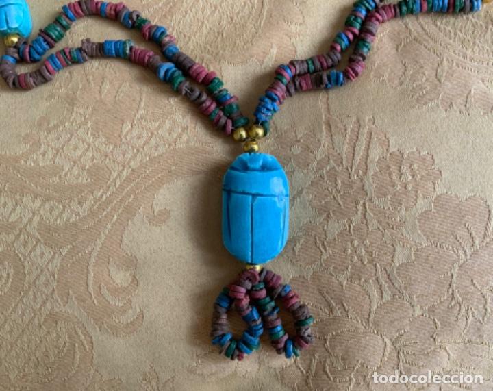 Vintage: COLLAR EGIPCIO, ESCARABAJOS - Foto 2