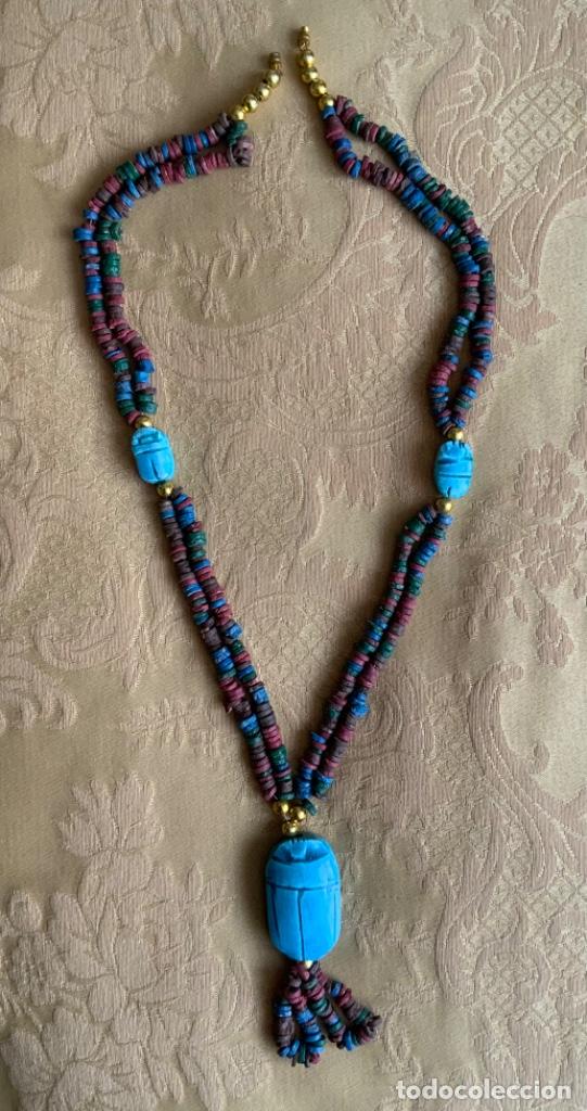 Vintage: COLLAR EGIPCIO, ESCARABAJOS - Foto 3