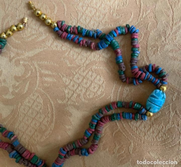 Vintage: COLLAR EGIPCIO, ESCARABAJOS - Foto 7