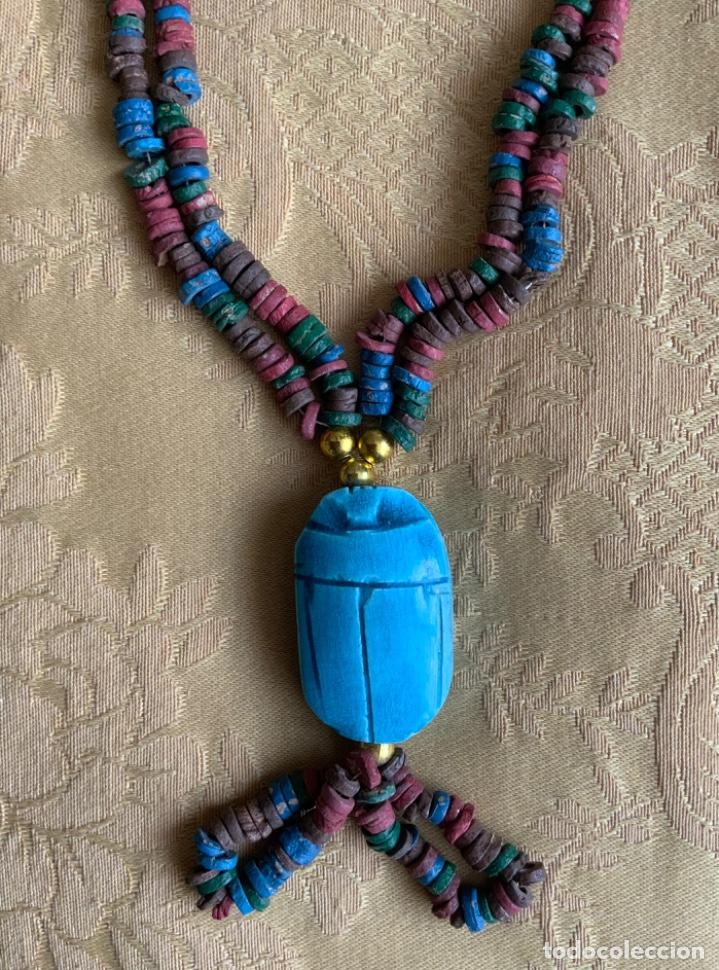 Vintage: COLLAR EGIPCIO, ESCARABAJOS - Foto 12