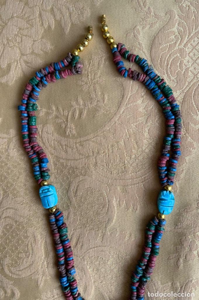 Vintage: COLLAR EGIPCIO, ESCARABAJOS - Foto 14