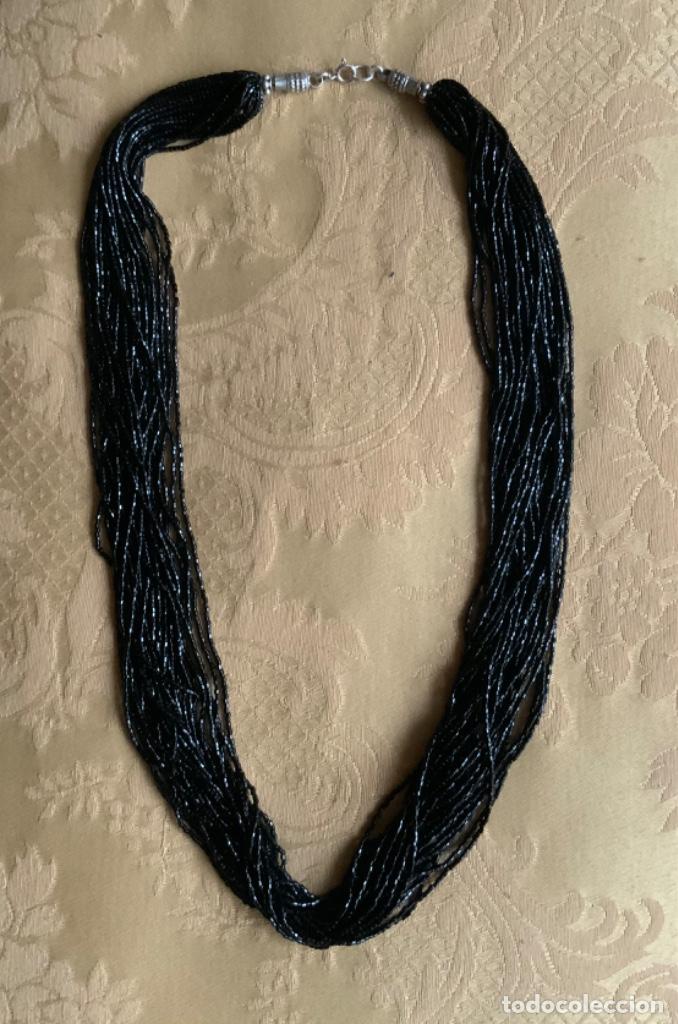 Vintage: COLLAR DE ABALORIOS DE CRISTAL Y PLATA DE LEY CONTRASTADA - Foto 1