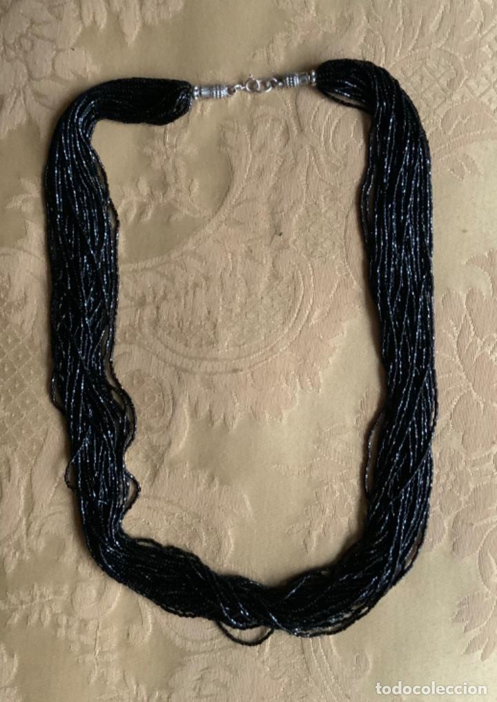 Vintage: COLLAR DE ABALORIOS DE CRISTAL Y PLATA DE LEY CONTRASTADA - Foto 4
