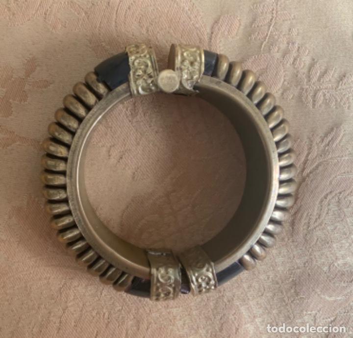 Vintage: PULSERA INDIA, LAT&Oacute;N LABRADO Y ASTA - Foto 2