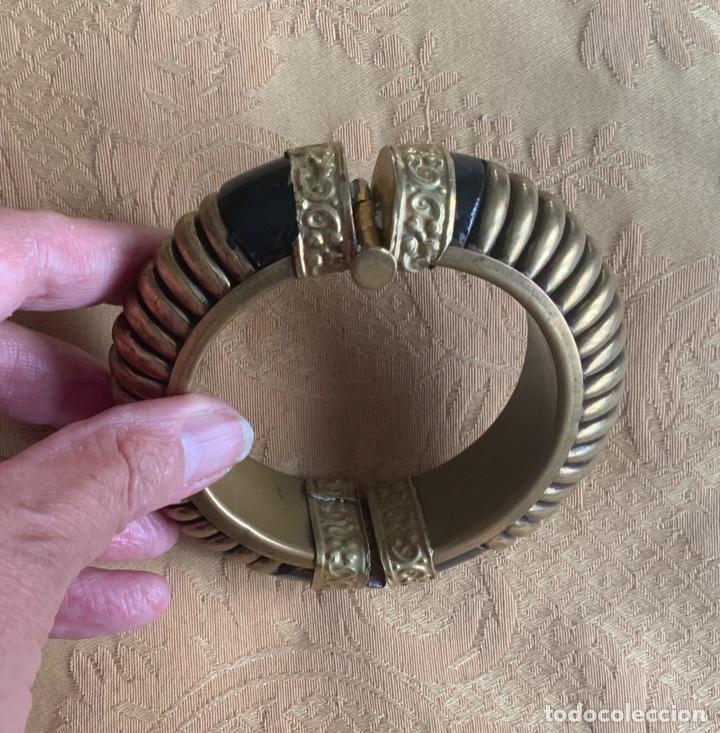 Vintage: PULSERA INDIA, LAT&Oacute;N LABRADO Y ASTA - Foto 7