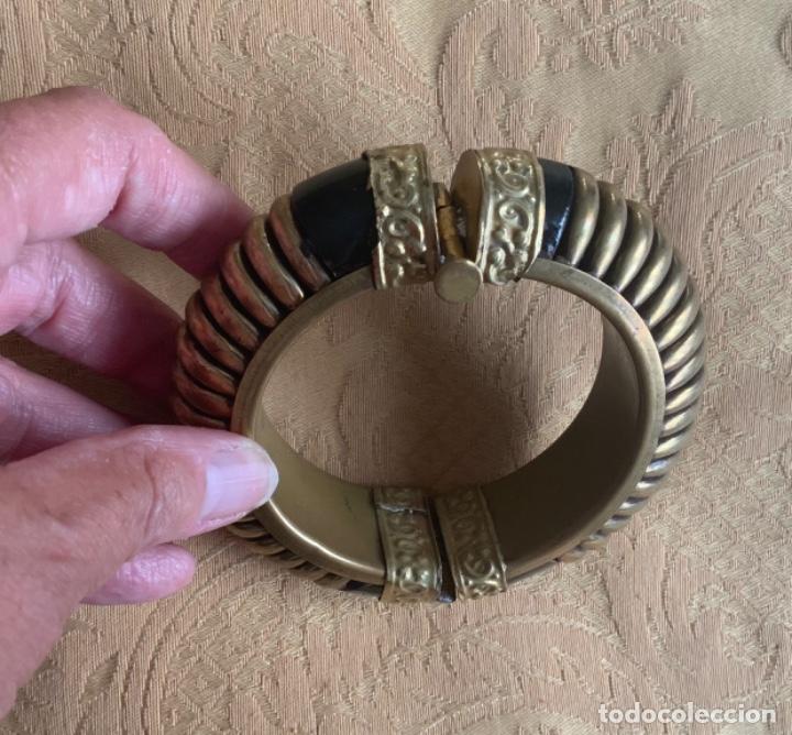 Vintage: PULSERA INDIA, LAT&Oacute;N LABRADO Y ASTA - Foto 3
