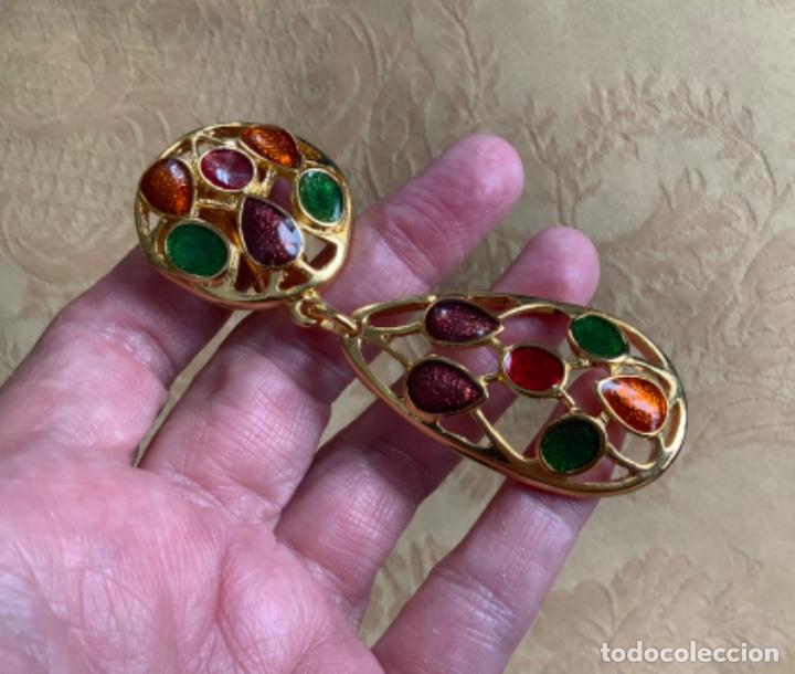 Vintage: PENDIENTES VINTAGE ESMALTADOS MARCA LERITZ - Foto 3