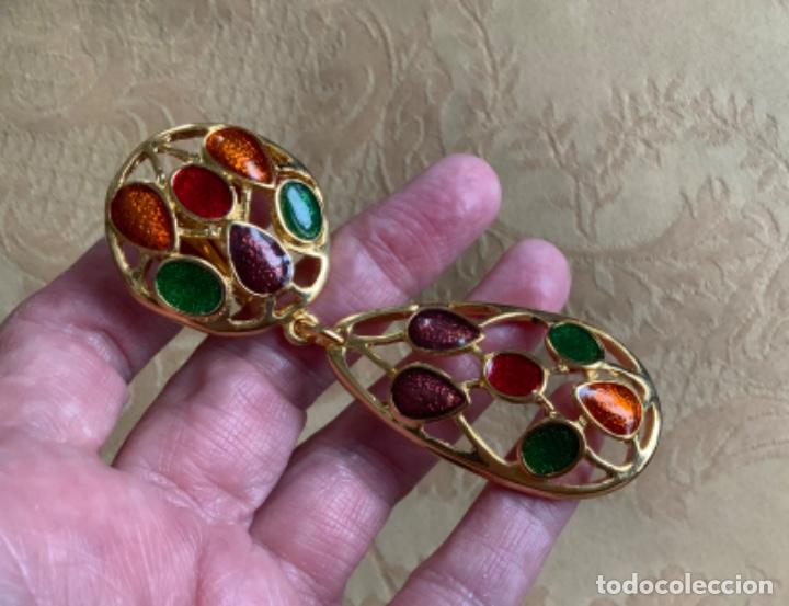 Vintage: PENDIENTES VINTAGE ESMALTADOS MARCA LERITZ - Foto 7