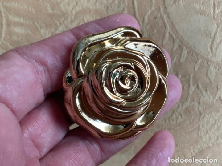 Vintage: PENDIENTES VINTAGE DE PASTA, FLOR DORADA - Foto 4