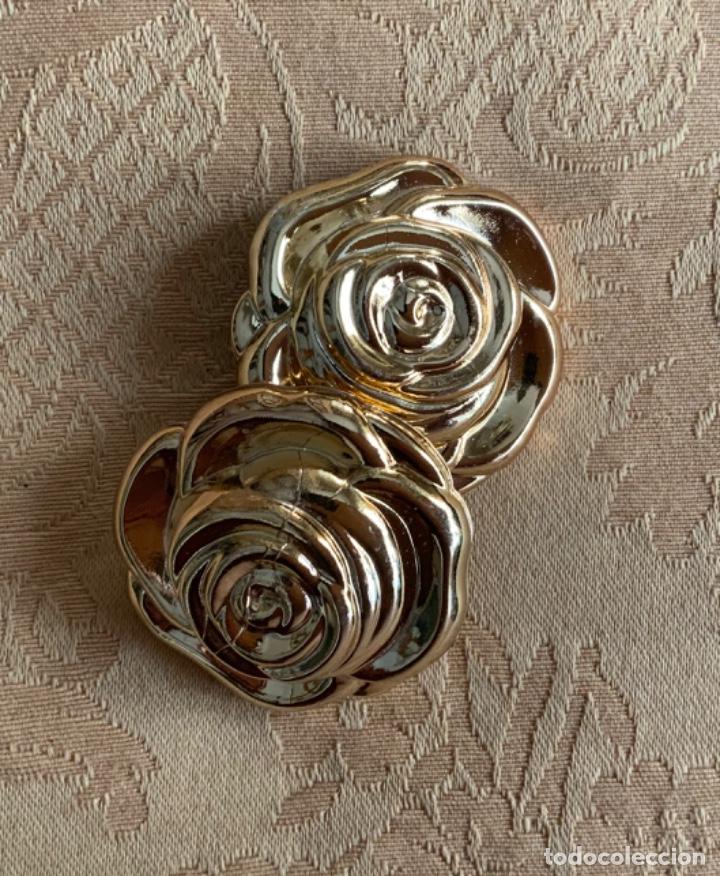 Vintage: PENDIENTES VINTAGE DE PASTA, FLOR DORADA - Foto 7