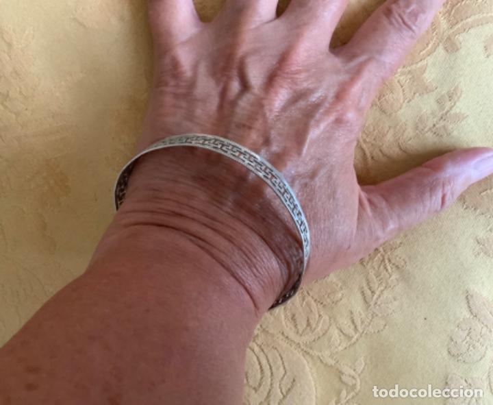 Vintage: ANTIGUA PULSERA DE PLATA CALADA - Foto 6