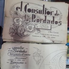 Vintage: LOTE ANTIGUAS REVISTAS MODA EL CONSULTOR DE LOS BORDADOS MODA COSTURA AÑOS 30. Lote 349819574