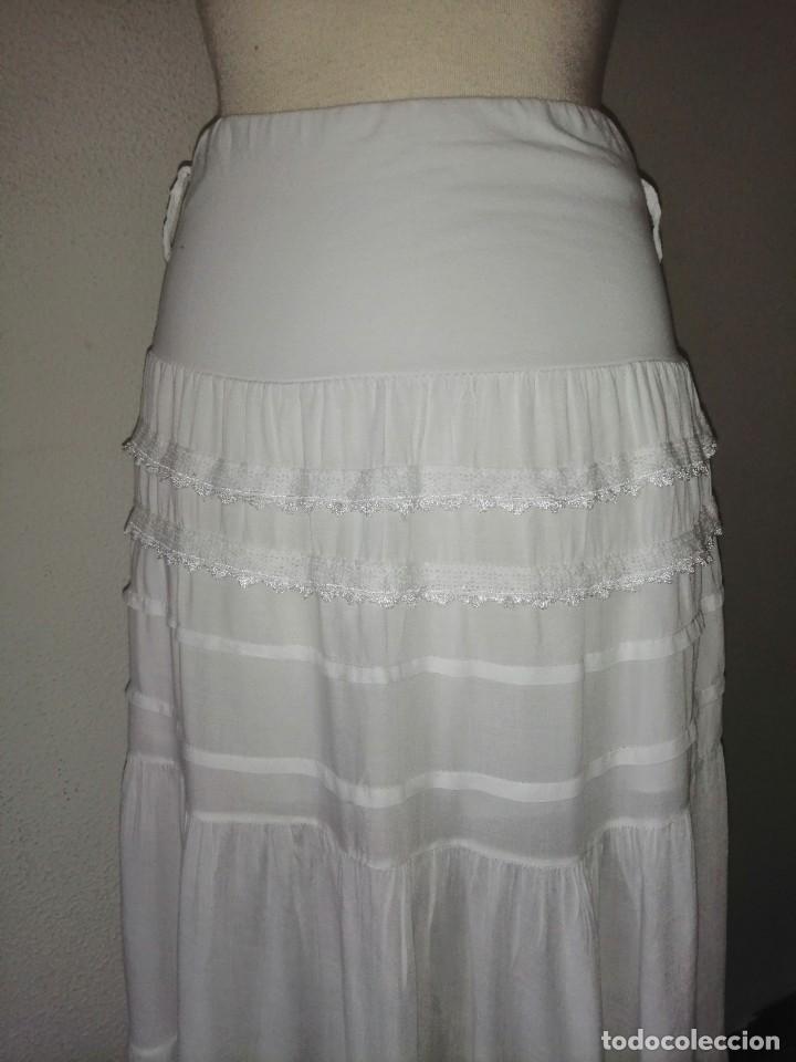 Vintage: Falda blanca de algod&oacute;n - Foto 3