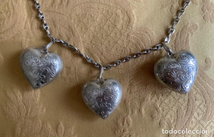 Vintage: COLLAR VINTAGE PLATA DE LEY,CORAZONES - Foto 7
