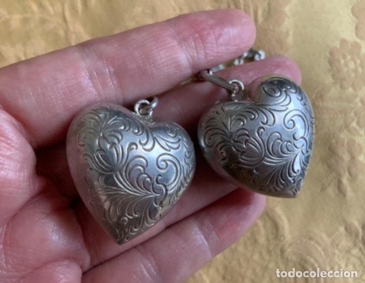 Vintage: COLLAR VINTAGE PLATA DE LEY,CORAZONES - Foto 10