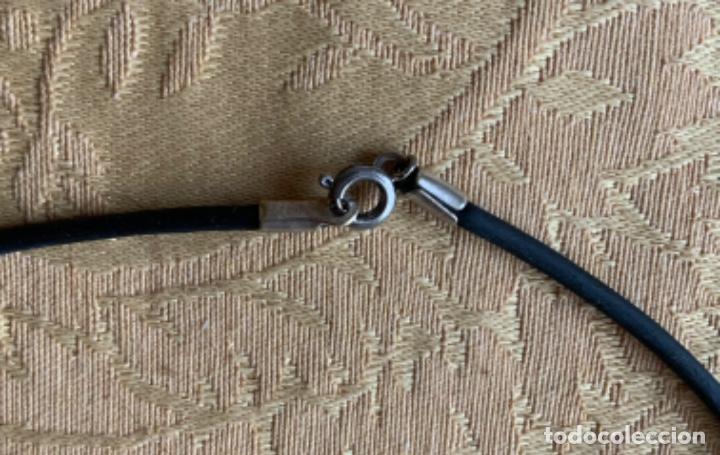 Vintage: COLLAR CAUCHO NEGRO CON ESTRELLA DE MAR DE PLATA - Foto 8