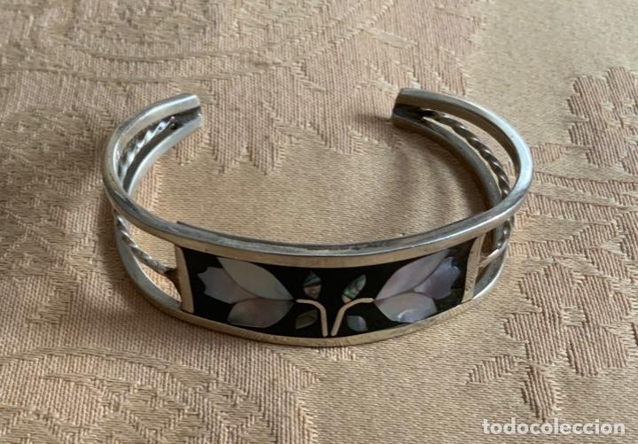 Vintage: PULSERA DE ALPACA CON N&Aacute;CAR, MEXICO - Foto 2
