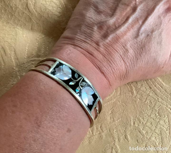 Vintage: PULSERA DE ALPACA CON N&Aacute;CAR, MEXICO - Foto 5