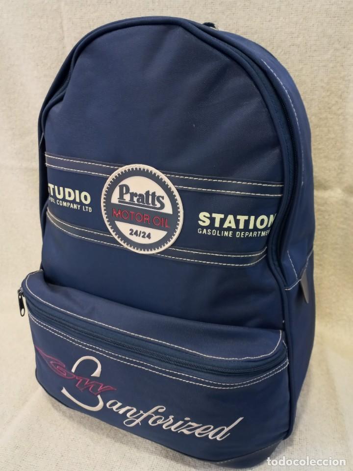 Vintage: MOCHILA &uml;PRATTS &uml; azul redondeada - Foto 1