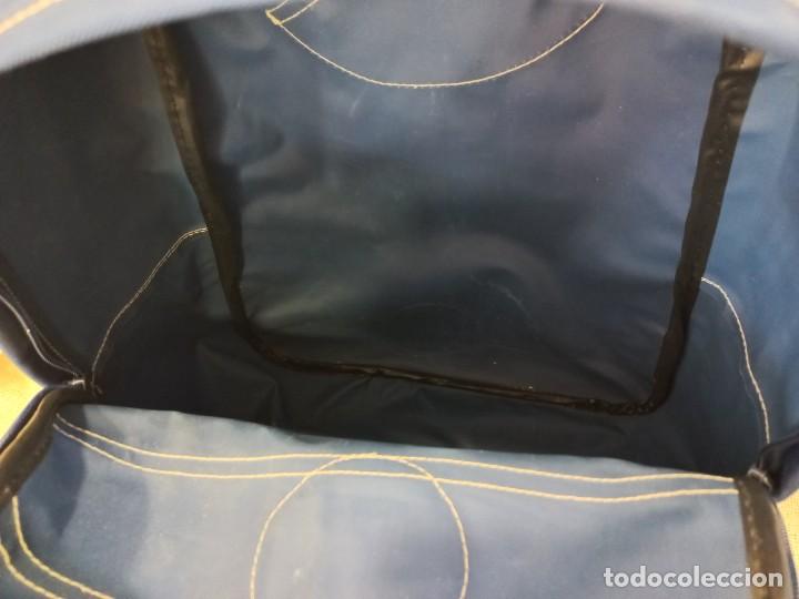 Vintage: MOCHILA &uml;PRATTS &uml; azul redondeada - Foto 10