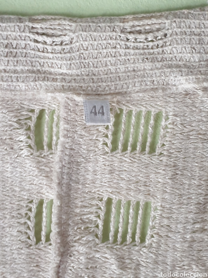 Vintage: Chaleco beige de punto. Talla 44. - Foto 2