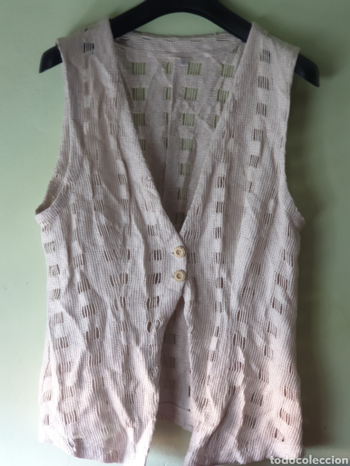 Vintage: Chaleco beige de punto. Talla 44. - Foto 1