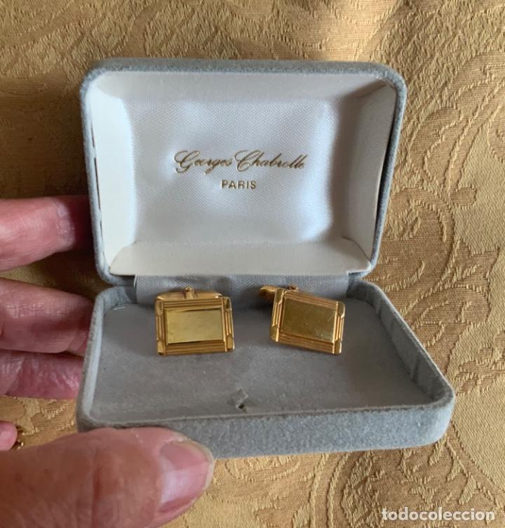 Vintage: GEMELOS Y ALFILER DE CORBATA GEORGES CHABROLLE, PARIS - Foto 8