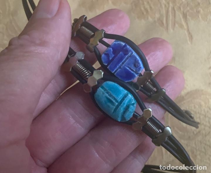 Vintage: 2 PULSERAS EGIPCIAS ESCARABAJO - Foto 7