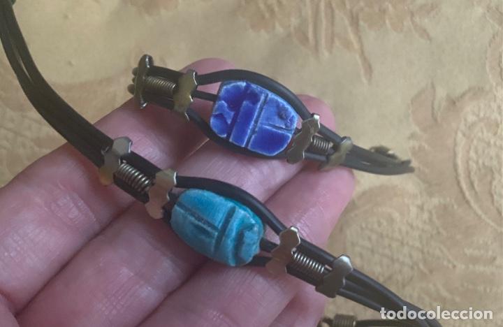 Vintage: 2 PULSERAS EGIPCIAS ESCARABAJO - Foto 8