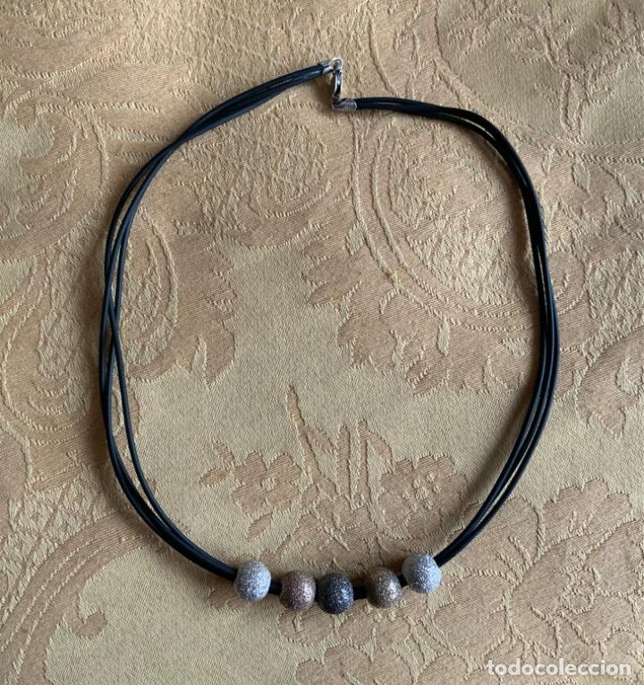 Vintage: COLLAR DE DISE&Ntilde;O PLATA DE LEY Y CAUCHO - Foto 7