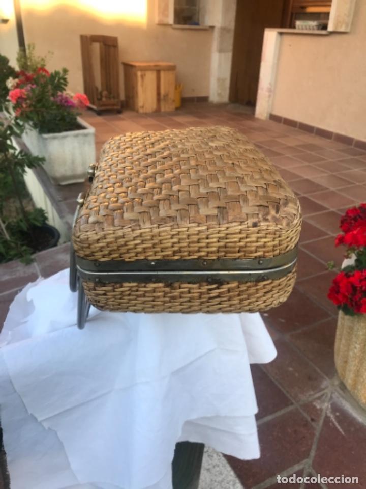 Vintage: Bolso, mujer, bambu, 1960 - Foto 8
