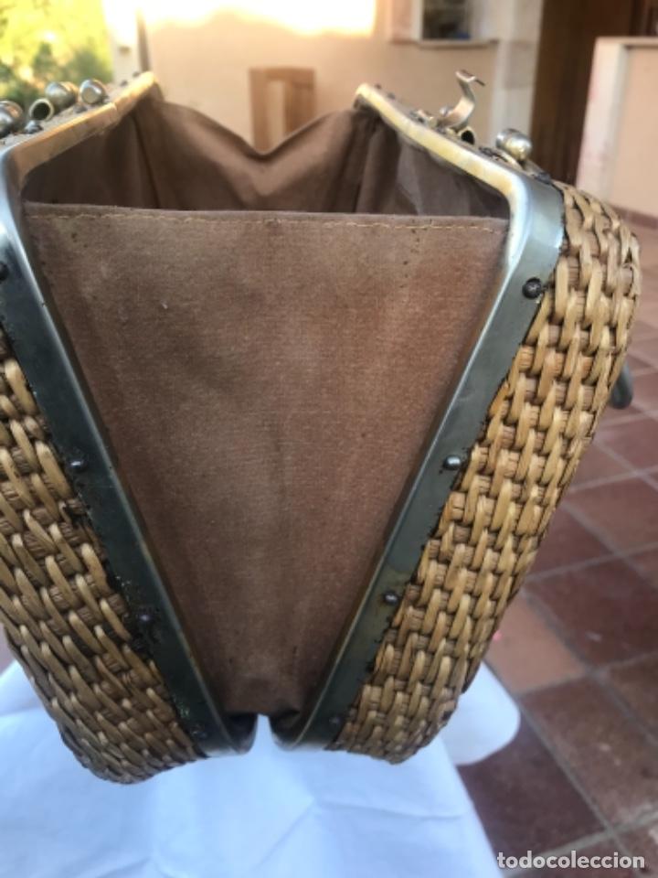 Vintage: Bolso, mujer, bambu, 1960 - Foto 12