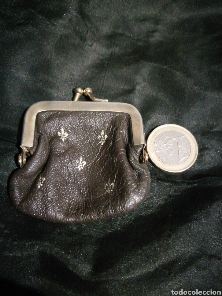 Vintage: PEQUE&Ntilde;O MONEDERO RETRO FLOR DE LIS - Foto 2